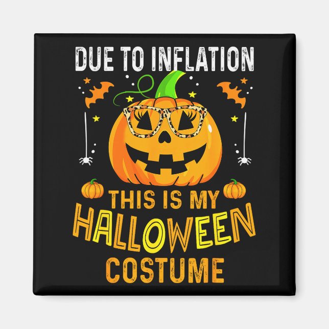 Pumpkin Halloween Costume Men Women Funny Hallowee Magnet (Front)