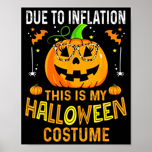 Pumpkin Halloween Costume Men Women Funny Hallowee Poster (Front)