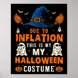 Pumpkin Halloween Costume Men Women Funny Hallowee Poster