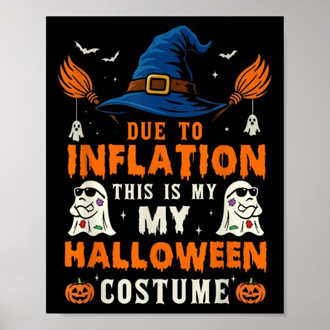 Pumpkin Halloween Costume Men Women Funny Hallowee Poster (Front)