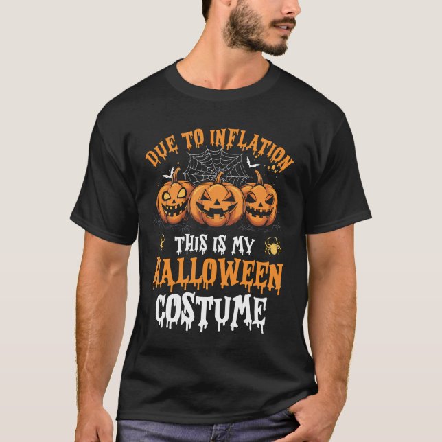 Pumpkin Halloween Costume Men Women Funny Hallowee T-Shirt (Front)