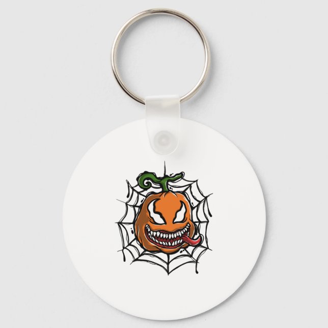 Pumpkin - Halloween Design - Horror Shirt Key Ring (Front)