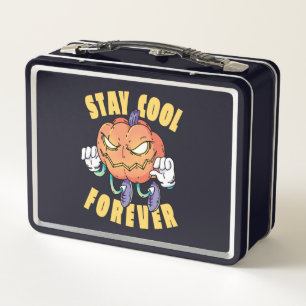 Pumpkin Halloween Funny Fall Design Metal Lunch Box