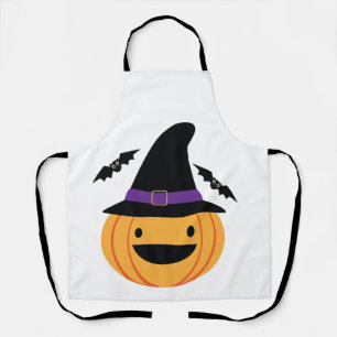 Pumpkin Halloween Jack O Lantern Bat Apron