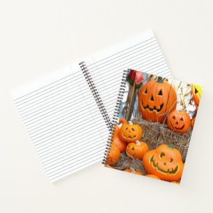 Pumpkin halloween jack o lantern orange pumpkins notebook