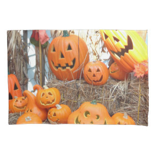 Pumpkin halloween jack o lantern orange pumpkins pillowcase