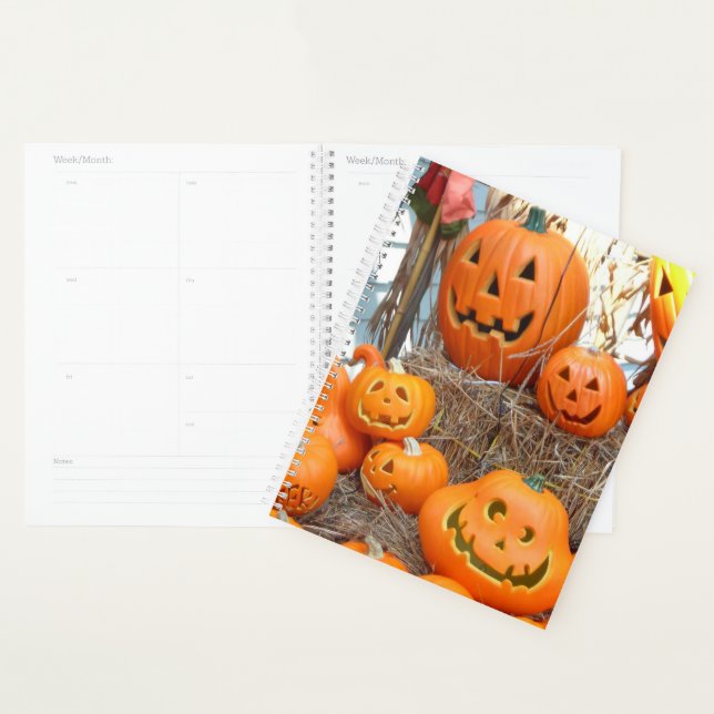 Pumpkin halloween jack o lantern orange pumpkins planner (Display)
