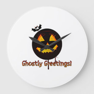 Pumpkin Halloween Large Clock