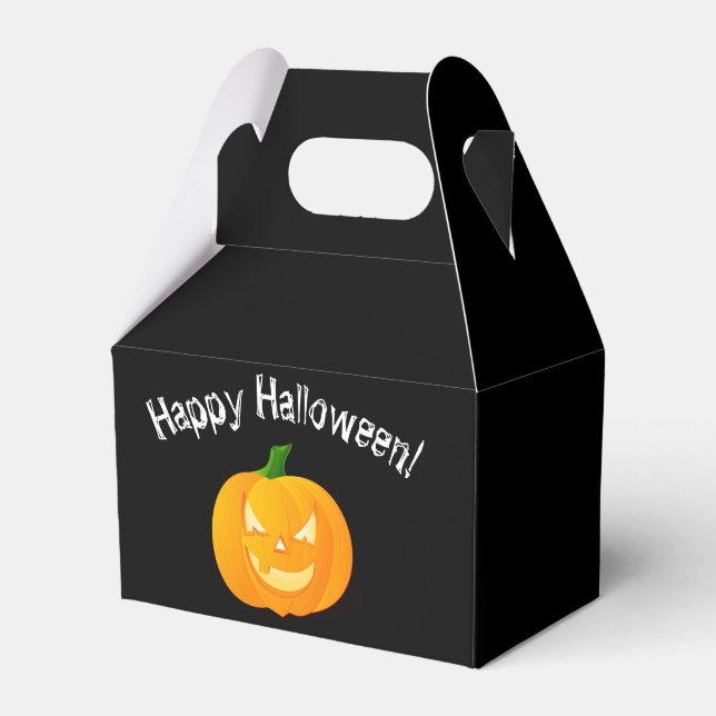 Pumpkin Halloween Party Favour Box (Front Side)