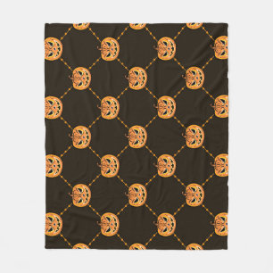 Pumpkin Halloween party theme. Fleece Blanket