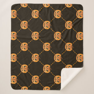 Pumpkin Halloween party theme. Sherpa Blanket