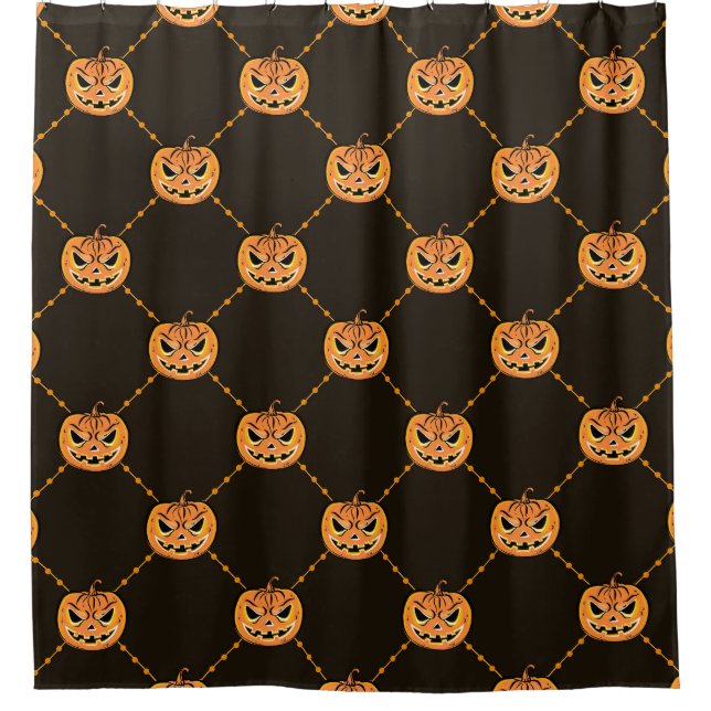 Pumpkin Halloween party theme. Shower Curtain (Front)