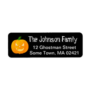 Pumpkin Halloween Personalised Address Labels