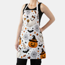 Pumpkin Halloween Seamless Pattern | Cute Ghosts &
