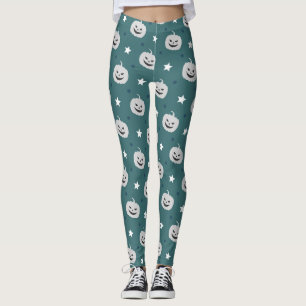 Pumpkin Halloween Seamless Pattern Leggings