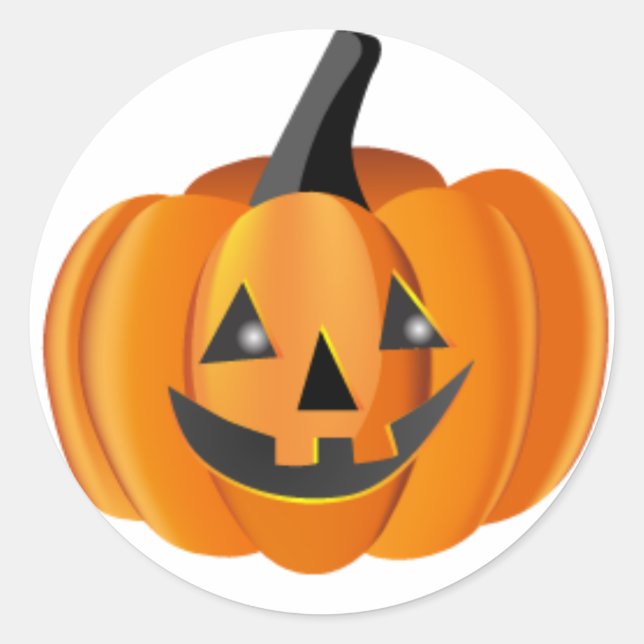 Pumpkin Halloween Sticker (Front)