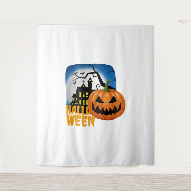 Pumpkin Halloween                                  Tapestry (Front)