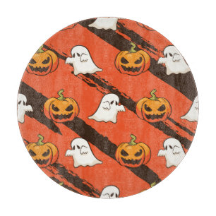 Pumpkin Halloween theme, seamless pattern. Cutting Board