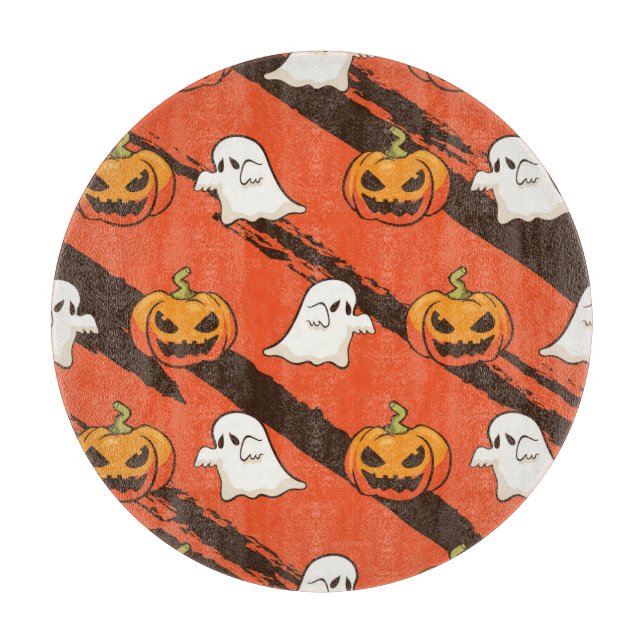 Pumpkin Halloween theme, seamless pattern. Cutting Board (Front)