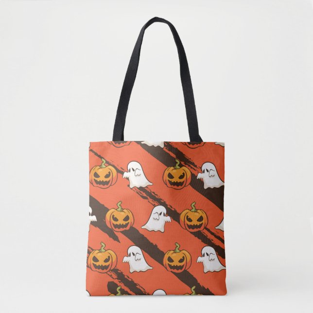 Pumpkin Halloween theme, seamless pattern. Tote Bag (Front)