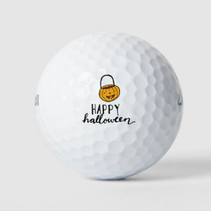 Pumpkin happy halloween for golfer golf balls