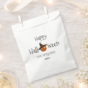 Pumpkin Happy Halloween Personalised Favour Bag