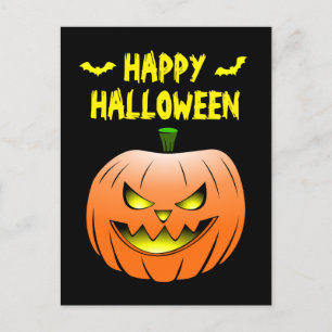 Pumpkin Happy Halloween Postcard