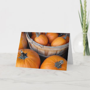 'Pumpkin Harvest' Blank Greeting Card