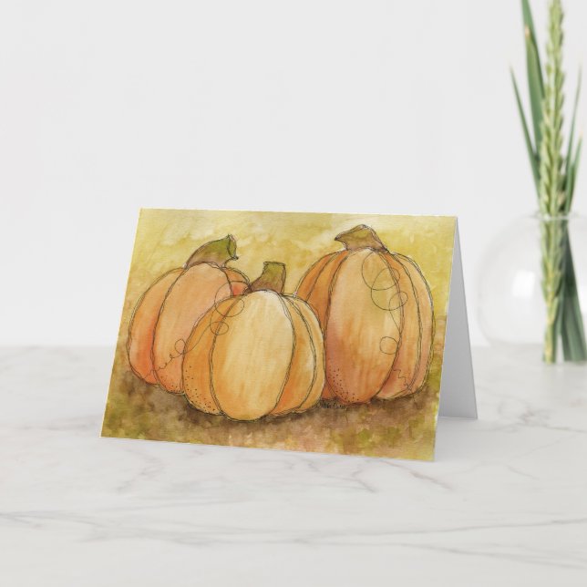 Pumpkin Harvest Card (Front)
