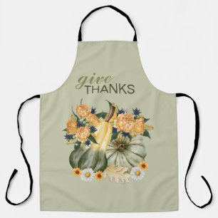 Pumpkin Harvest Floral Fusion  Apron