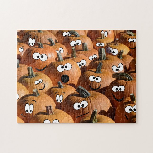 Pumpkin Harvest Halloween Funny Thanksgiving Fall Jigsaw Puzzle (Horizontal)