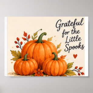 Pumpkin Harvest Halloween Greeting Card Poster