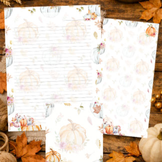 Pumpkin Harvest Letter Pad –Writing