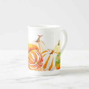 Pumpkin Harvest on a Bone China Mug