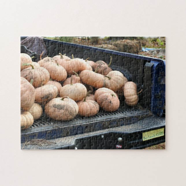Pumpkin Harvest On Truck Autum  Jigsaw Puzzle (Horizontal)
