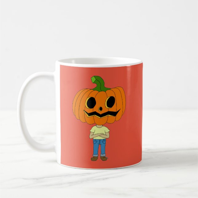 pumpkin head chibi boy      coffee mug (Left)