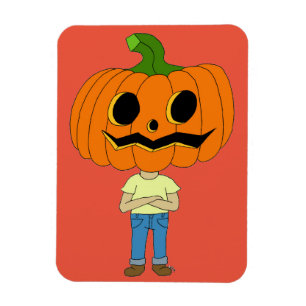 pumpkin head chibi boy magnet