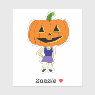 pumpkin head chibi girl