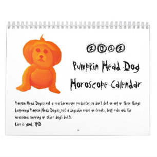 Pumpkin Head Dog Calendar