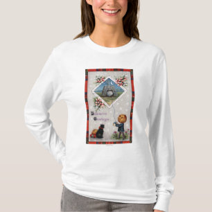 Pumpkin Head Flying a Kite in a Chimney T-Shirt