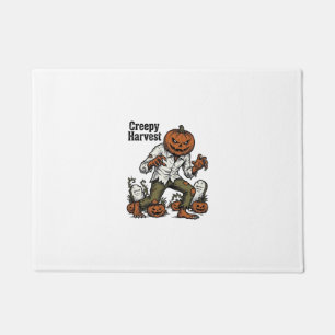 Pumpkin Head Monster Vintage Halloween Shirt Doormat