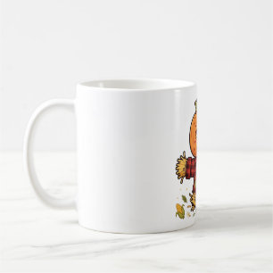 Pumpkin Head Scarecrow Cute Halloween Fall Art Coffee Mug