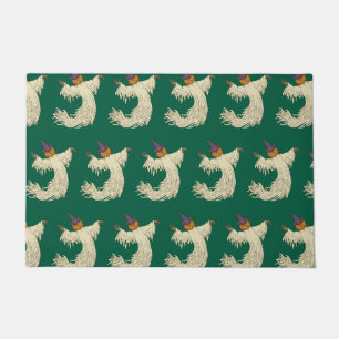 Pumpkin-Headed Ghost Halloween Art Doormat