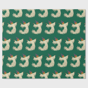 Pumpkin-Headed Ghost Halloween Art Wrapping Paper