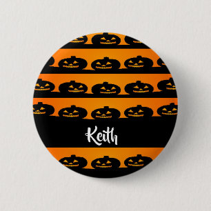 Pumpkin heads halloween theme 6 cm round badge