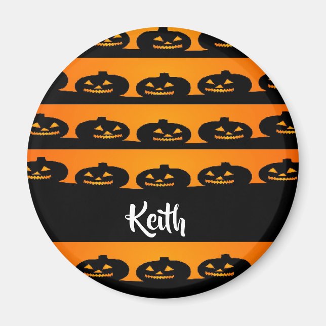 Pumpkin heads halloween theme magnet (Front)