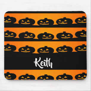 Pumpkin heads halloween theme mouse pad