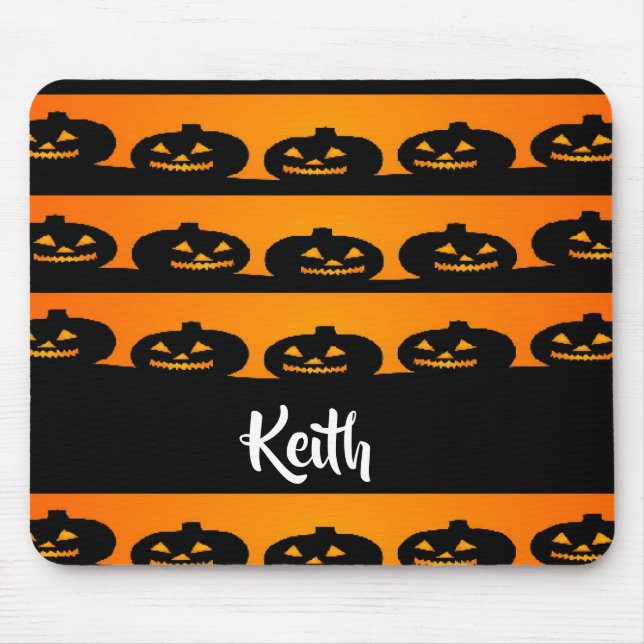 Pumpkin heads halloween theme mouse pad (Front)