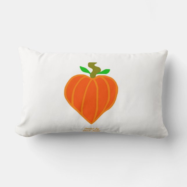 Pumpkin Heart Lumbar Pillow (Front)