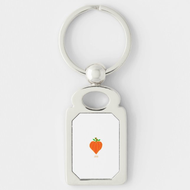Pumpkin Heart Rectangle Keychain (Front)